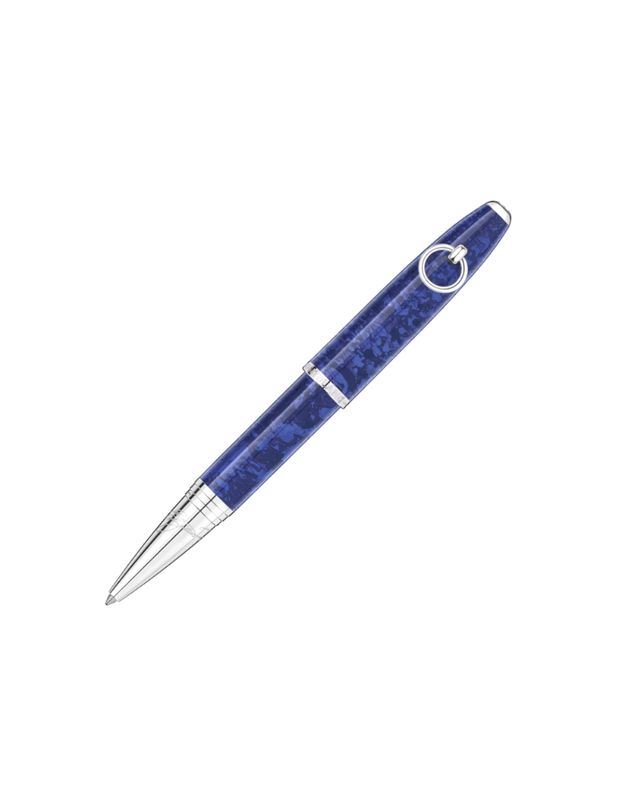 Stylo bille Muses Elizabeth Taylor Platiné Laque marbrée couleur violet foncé