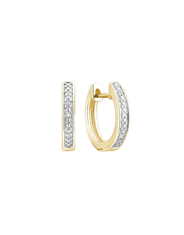 Boucles d'oreilles huggie diamants