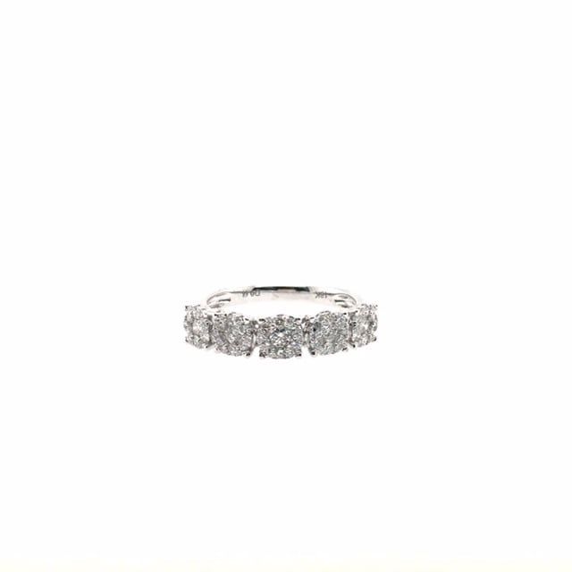 Half Eternity Halo Ring