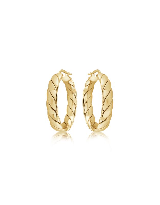 Miss mimi Lucia Boucle d'oreilles anneaux argent sterling vermeil Or 18k désigne twist