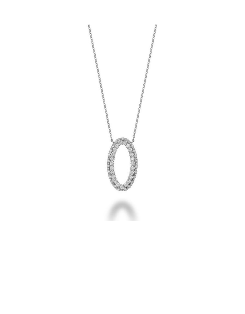 Pendentif diamants, Couleur Or: Blanc White