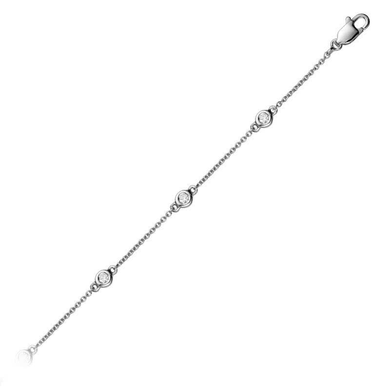 Bracelet diamant, Couleur Or: Blanc White