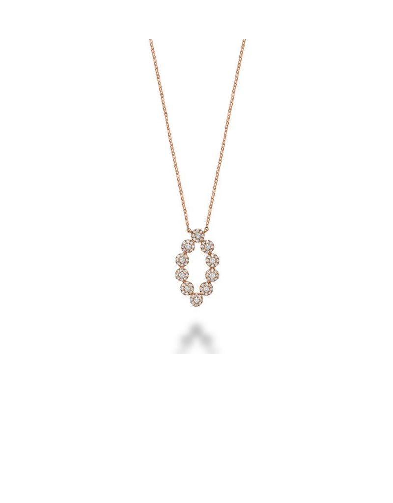 Diamond Pendant, Gold Colour: Rose