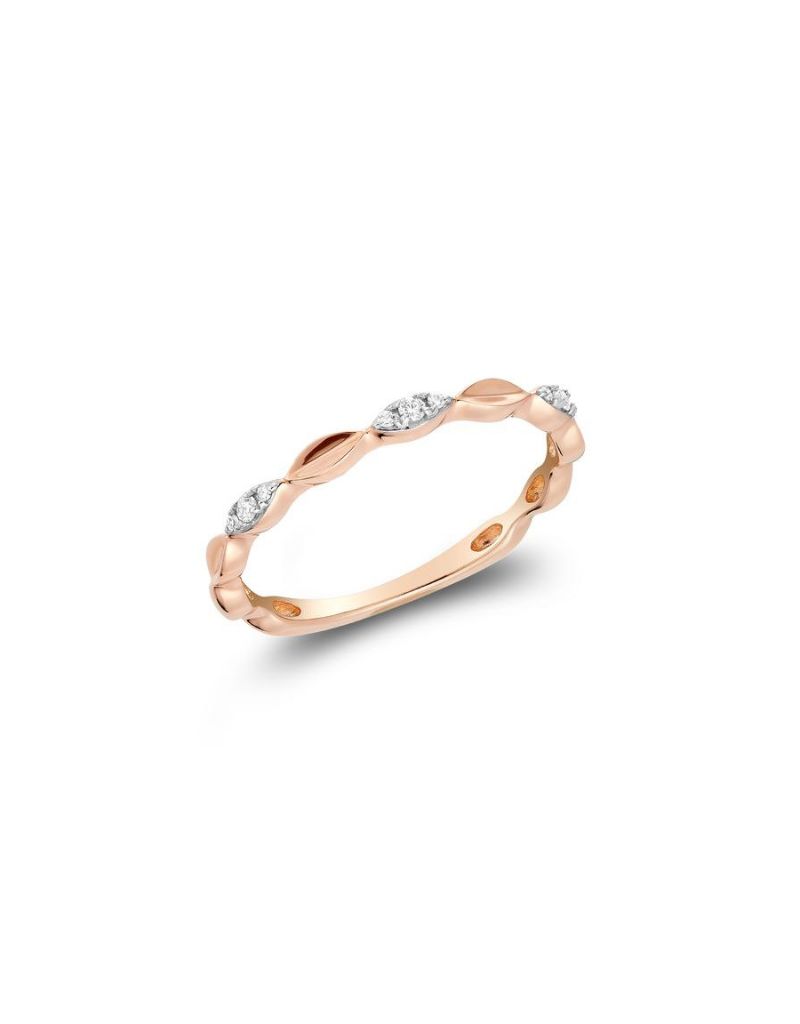 Half Eternity Ring, Gold Colour: Rose