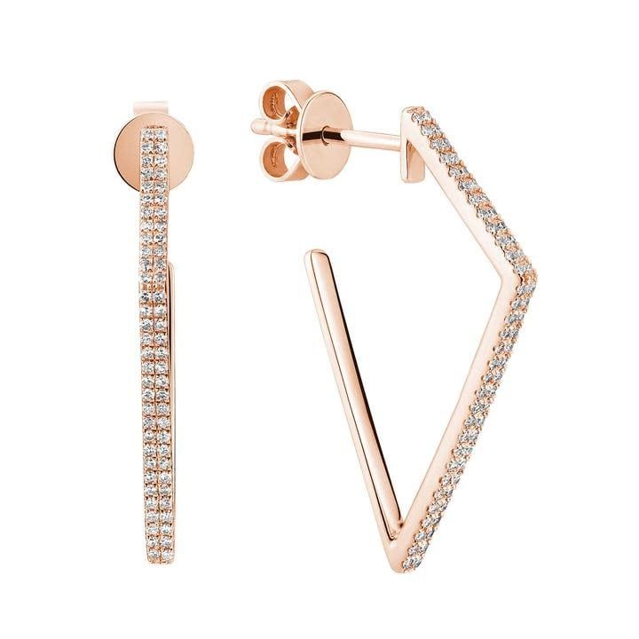 Boucles D'oreilles fixes fancy, Couleur Or: Rose