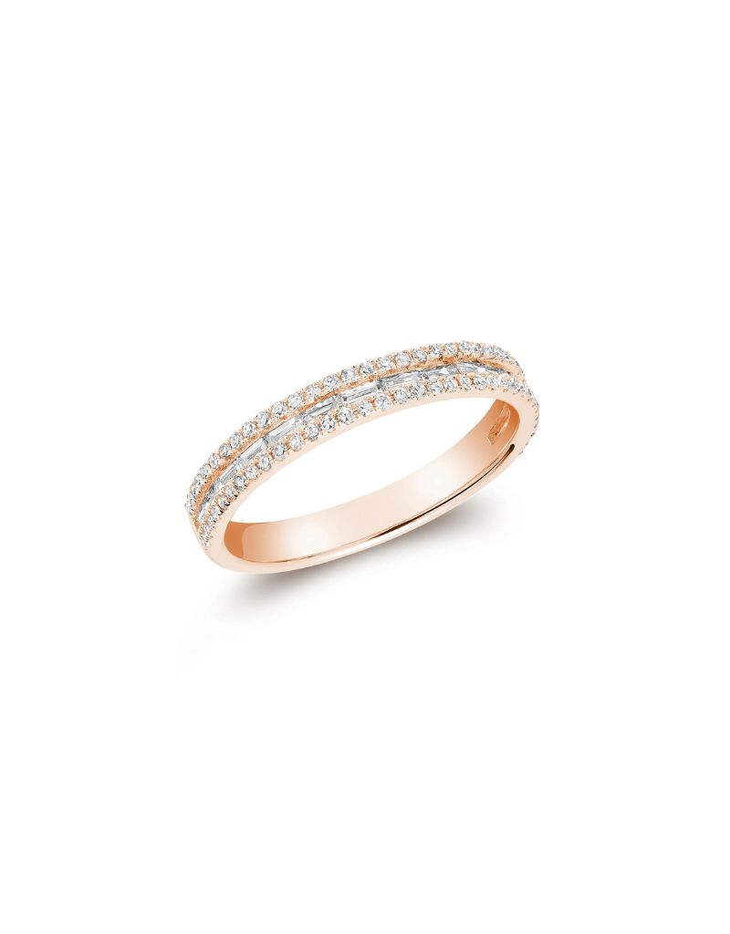 Half Eternity Ring, Gold Colour: Rose