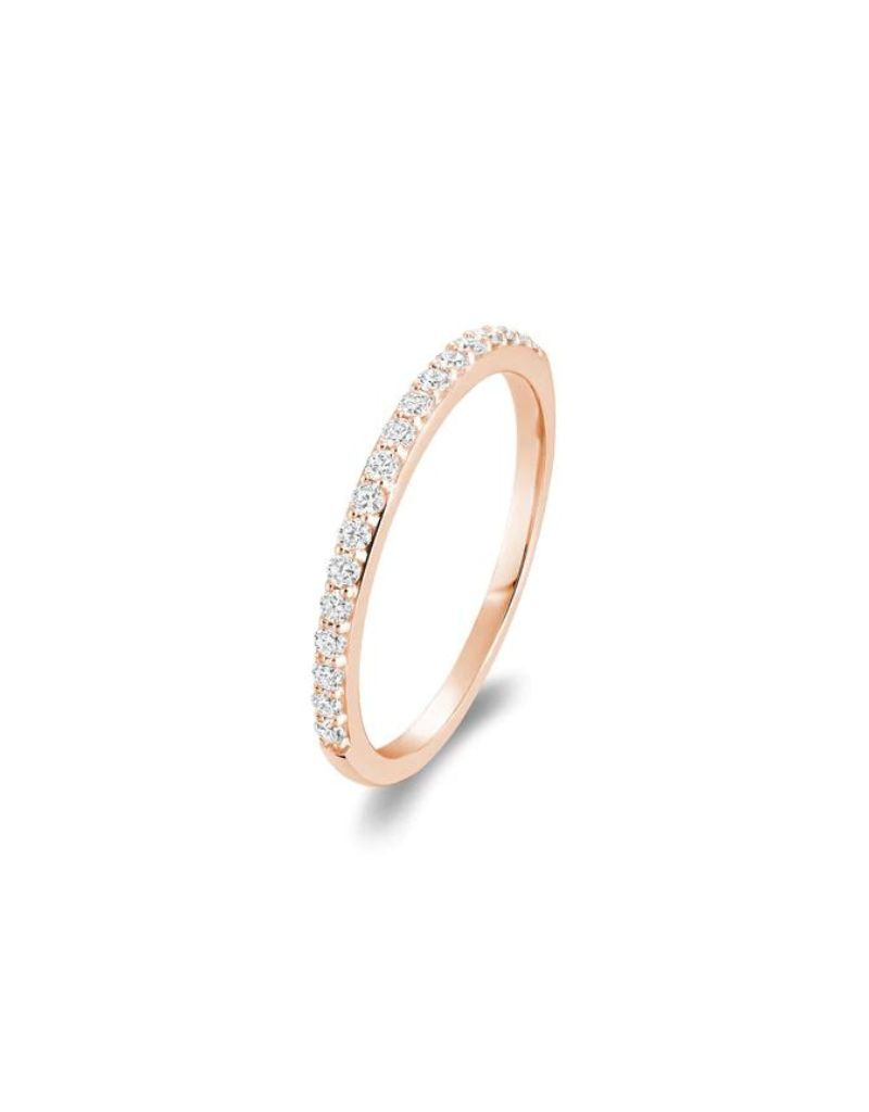 Half Eternity Ring, Gold Colour: Rose