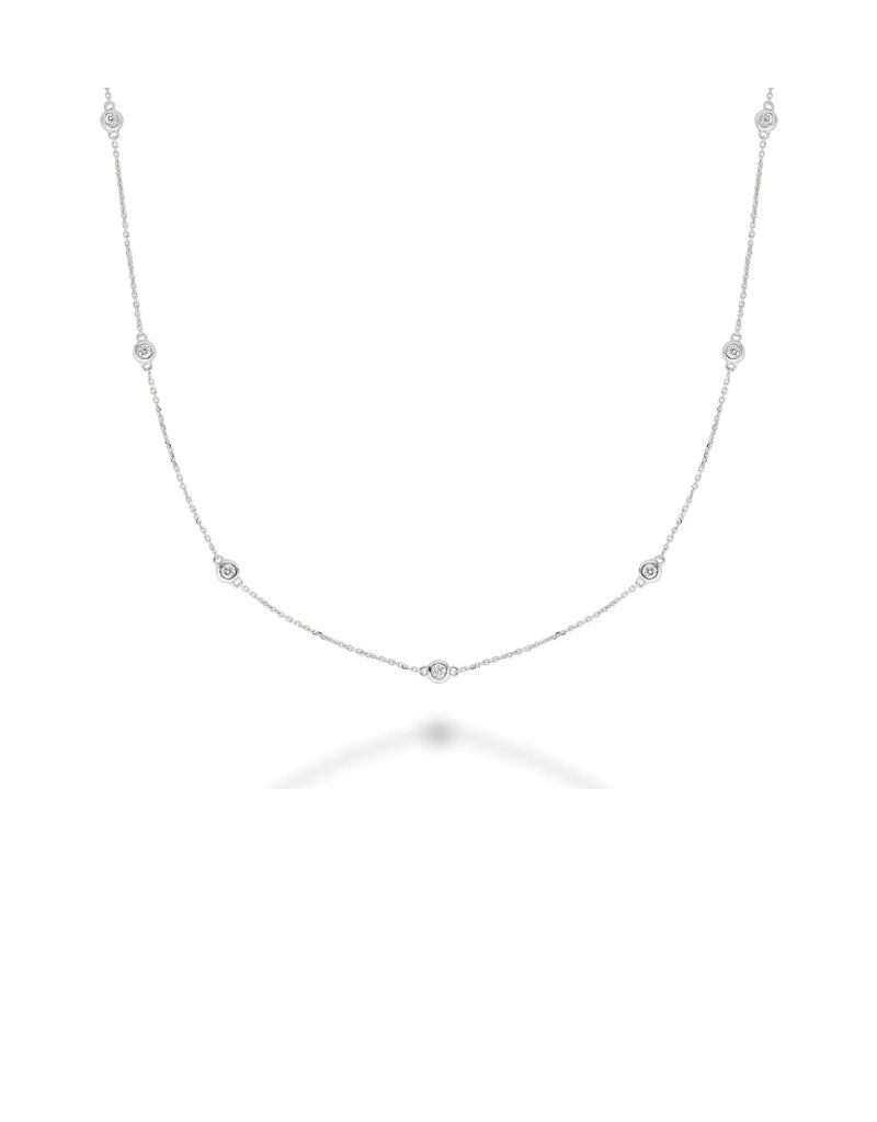 Collier diamants, Couleur: Blanc White, Poids diamants: 0.25ct