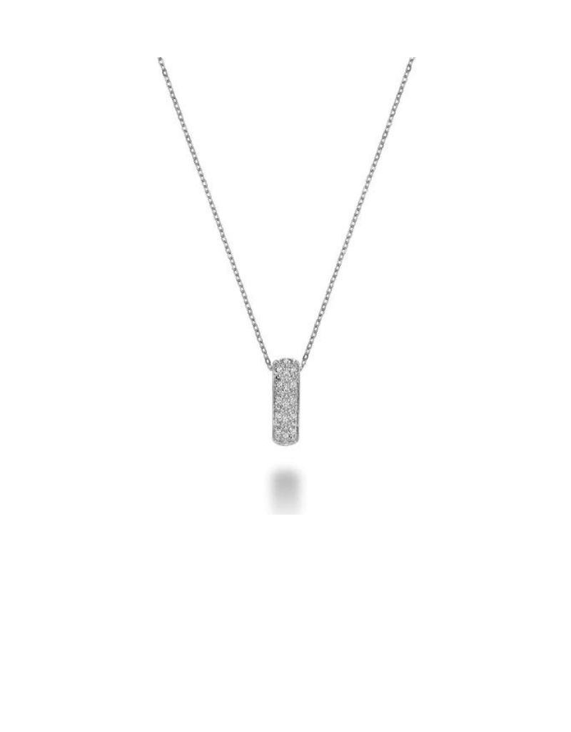 Diamond Pave Pendant, Gold Colour: Blanc