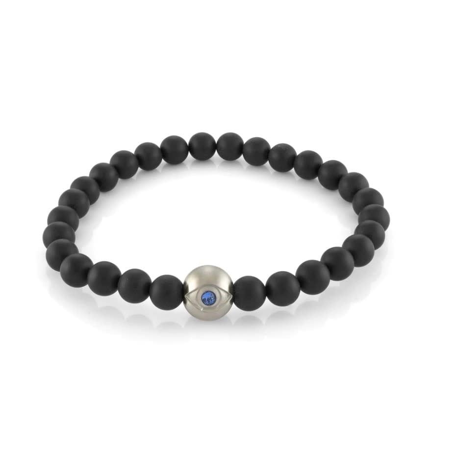 Italgem evil eye bracelet, Colour: Blanc, Size: 7"
