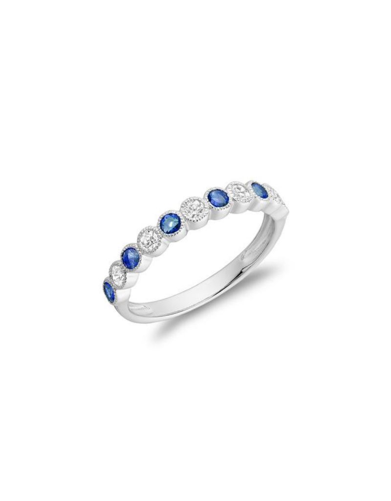 Bague demi éternité, Pierres précieusess: Saphir Sapphire