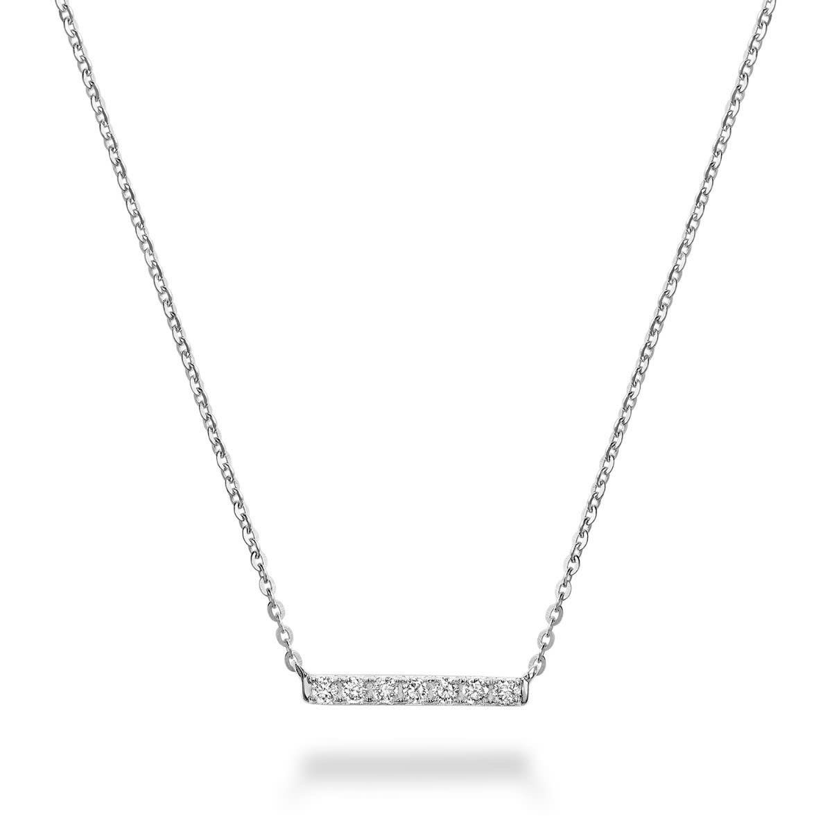Bar Necklace, Gold Colour: Blanc White