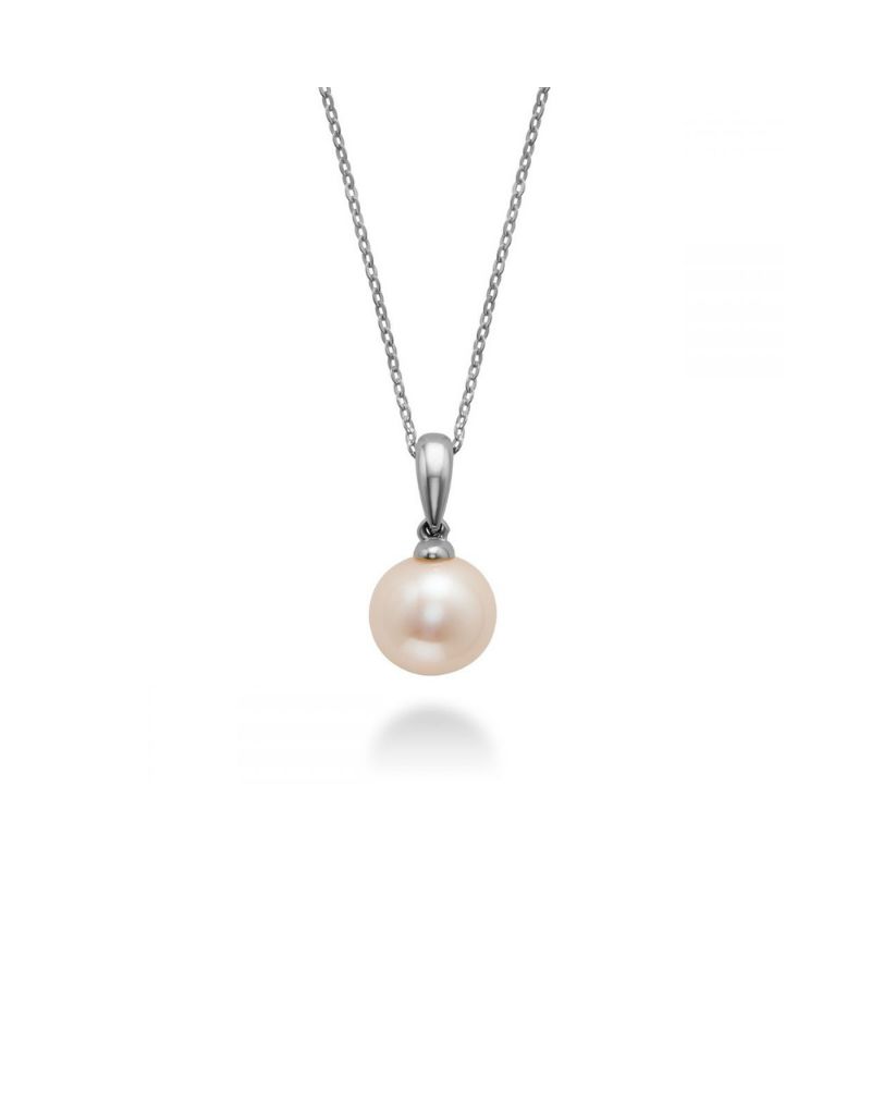 Pendentif perle, Couleur Or: Blanc