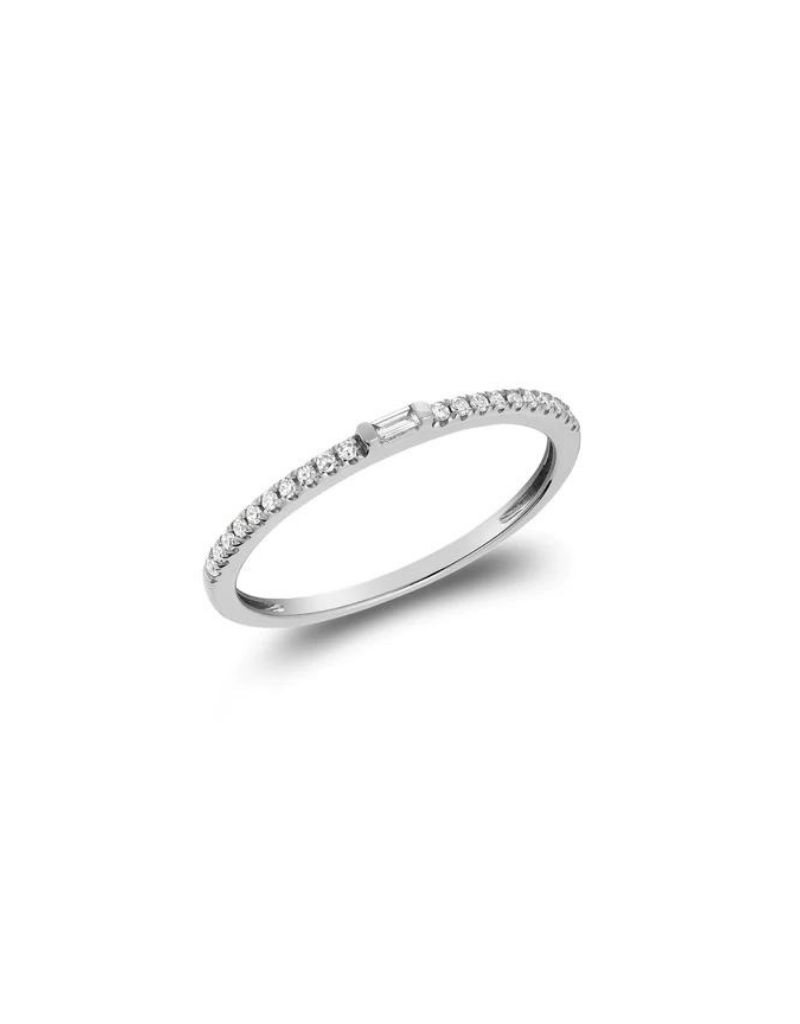 Bague diamants femme, Couleur Or: Blanc
