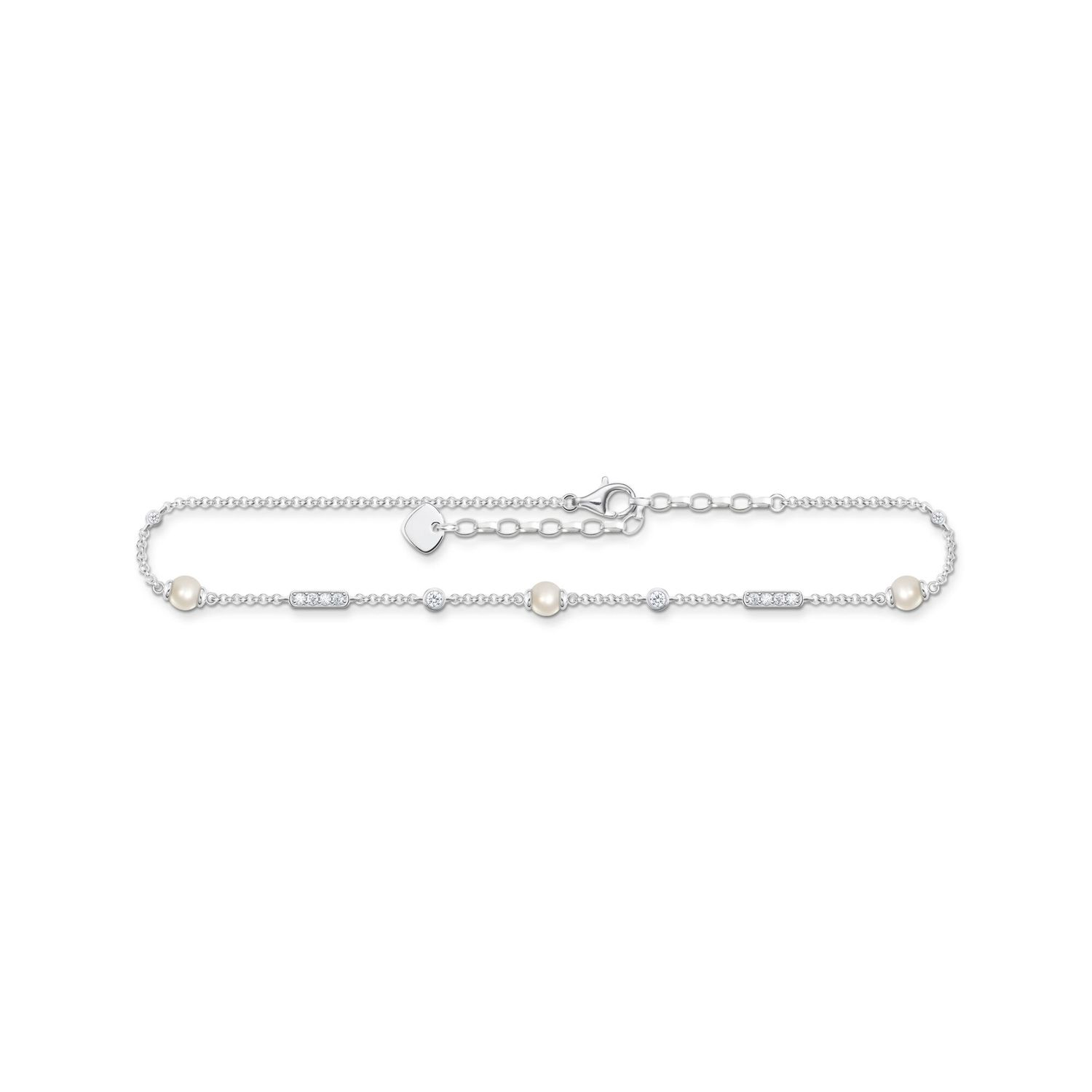 Thomas Sabo anklet pearls and zirconia