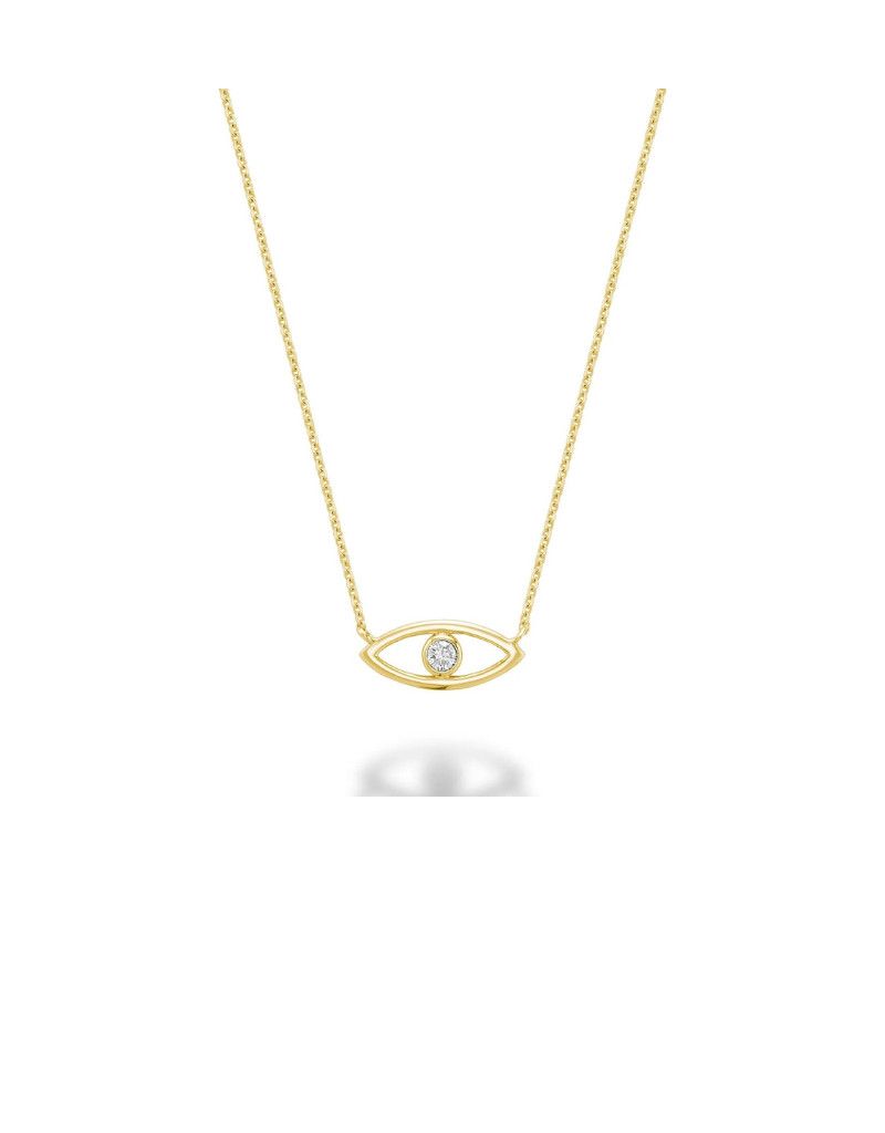 Collier muavais oeil diamants