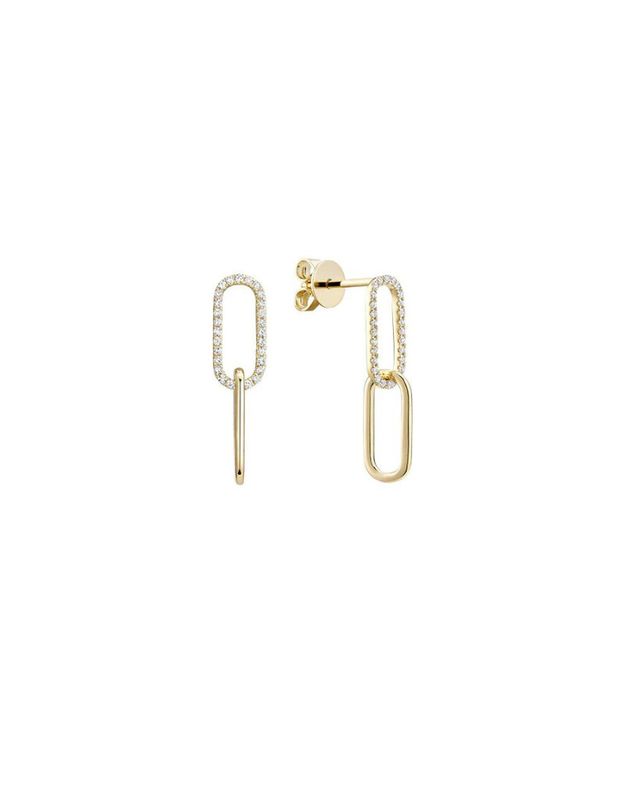 Boucle d'oreilles fixes pendant ovale Boucle d'oreilles fixes pendant ovale