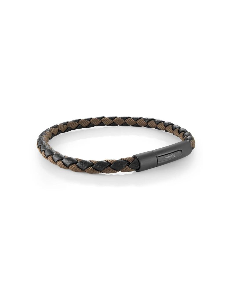 Italgem Bracelet stainless steel and leather Italgem Bracelet stainless steel and leather