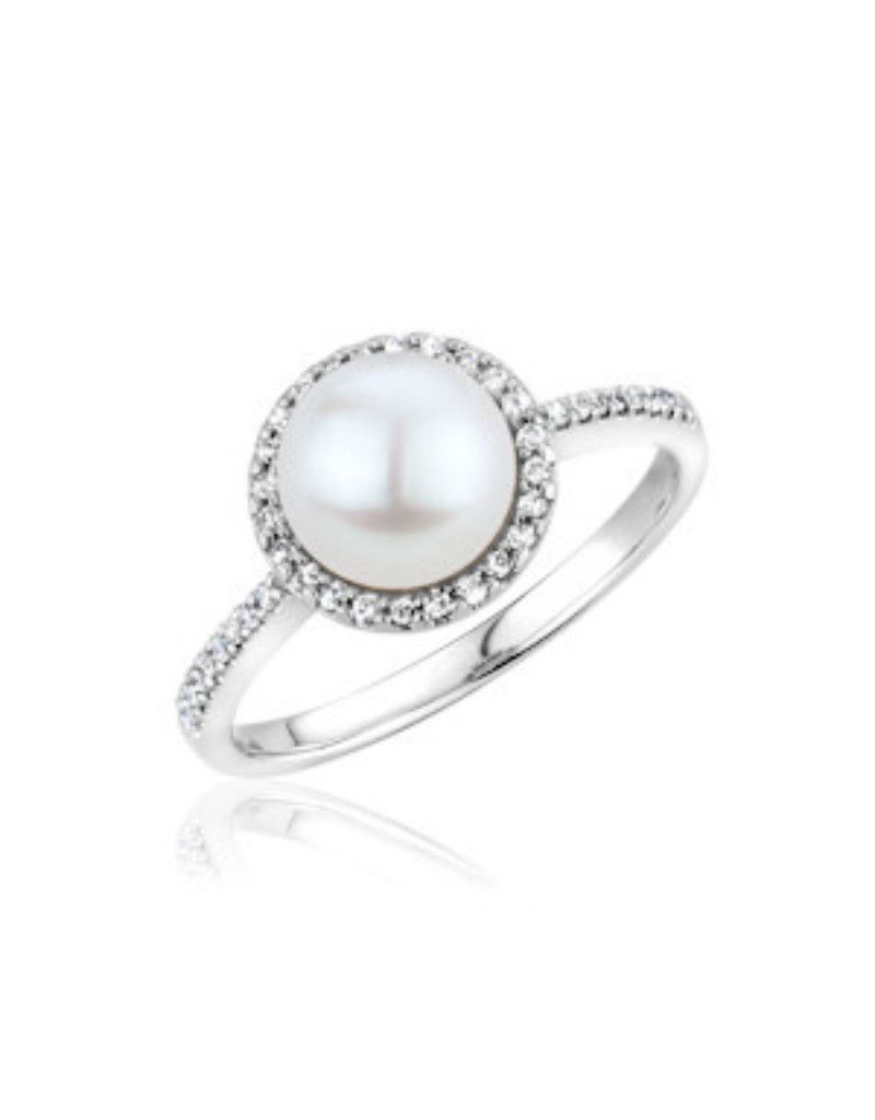Pearl Ring, Couleur Or: Blanc White