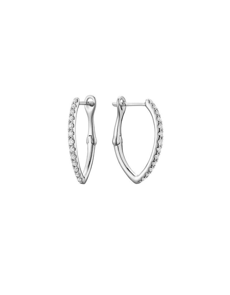 Boucle d'oreilles diamants Or 14k, Couleur: Blanc, Poids diamants: 0.35ct I H-I