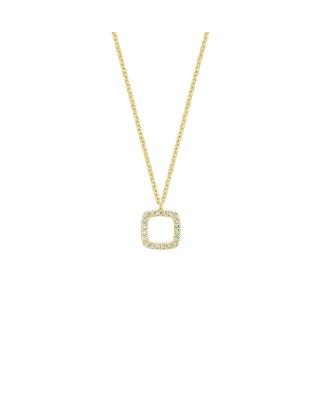 Square diamond pendant necklace