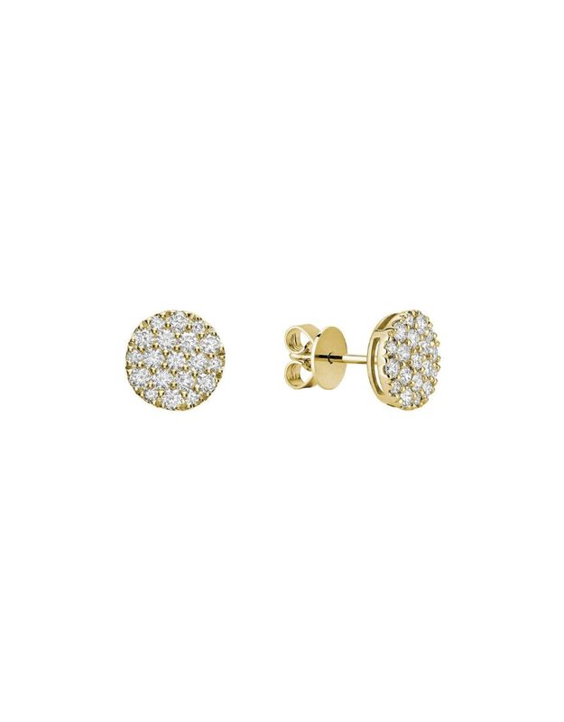 Boucle d'oreilles rond fixes diamants Boucle d'oreilles rond fixes diamants