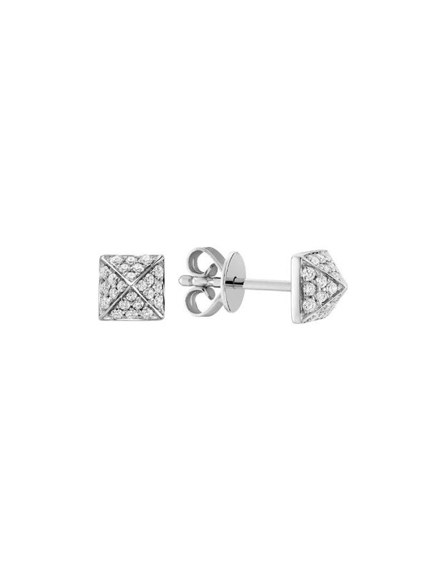 Boucles d'oreilles fixes pyramide Boucles d'oreilles fixes pyramide