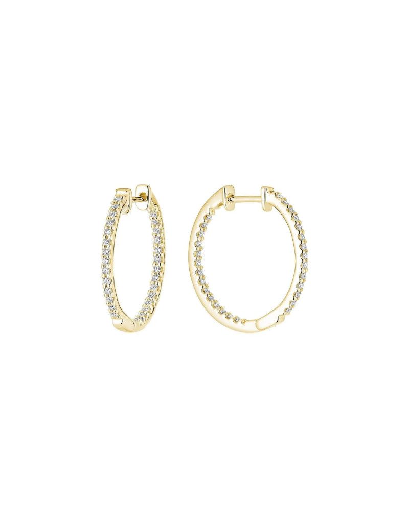 ​Boucle d'oreilles anneaux diamants