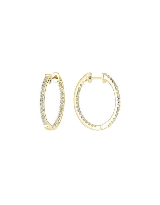 ​Boucle d'oreilles anneaux diamants