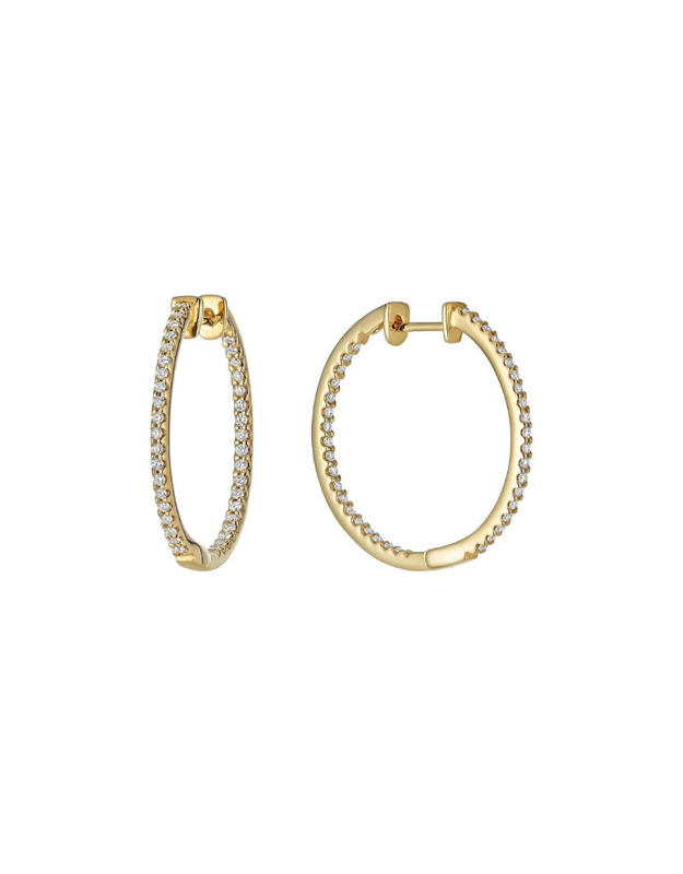 Boucle d'oreilles anneaux Diamants