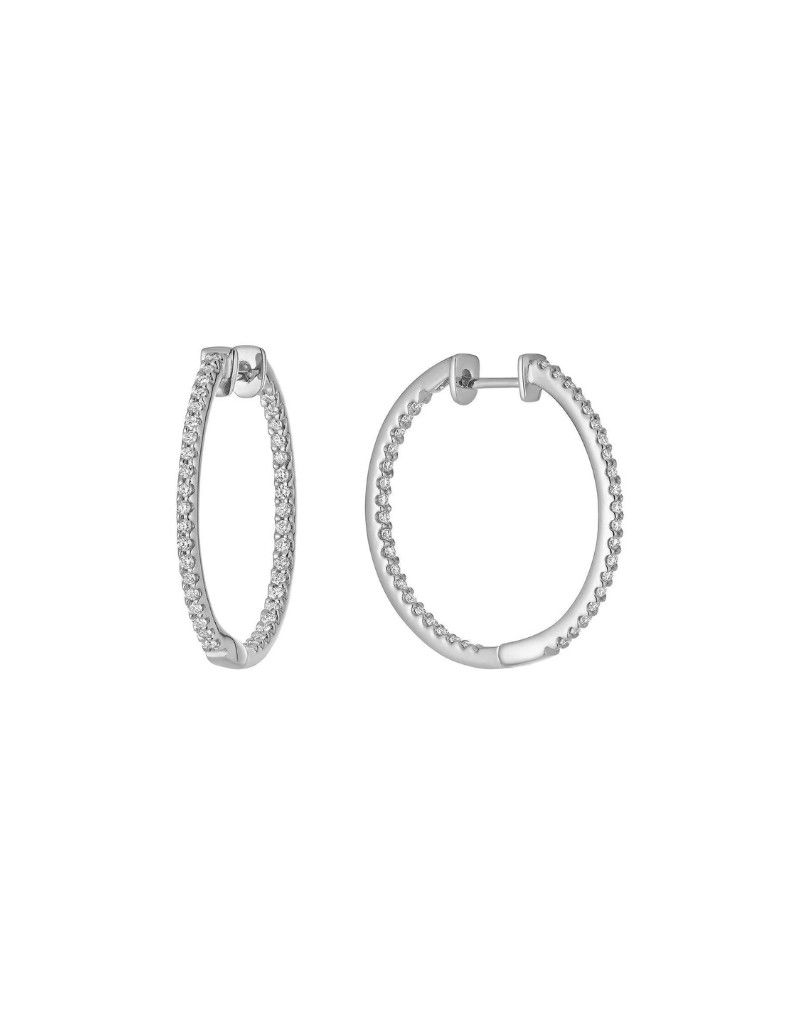 Diamond Loop Earrings