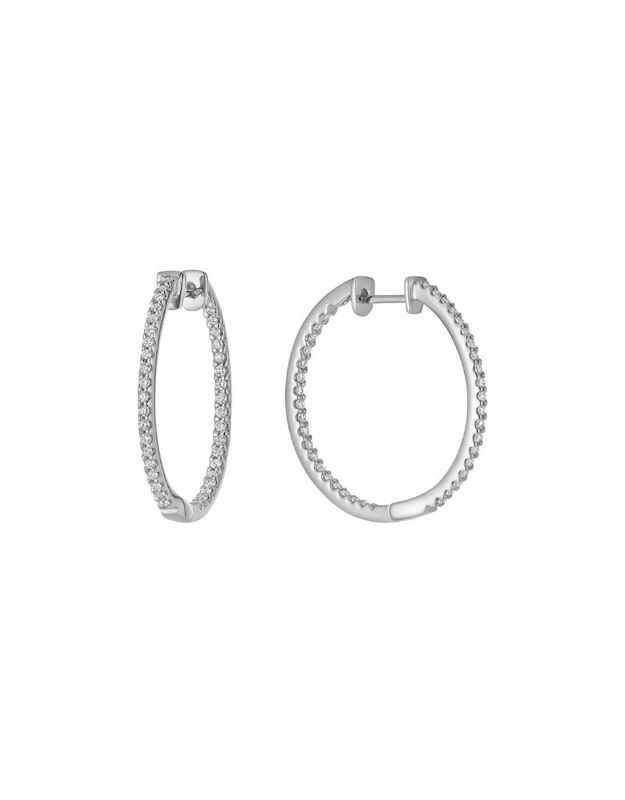 Boucles d'oreilles Diamants anneaux