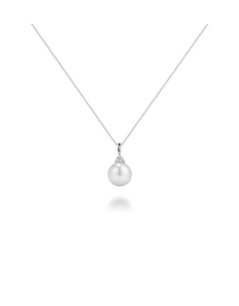 Pendentif perles cultives d'eau douce, Couleur Or: Blanc