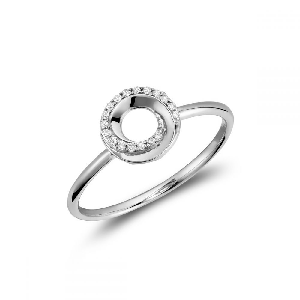 Bague diamants, Couleur Or: Blanc