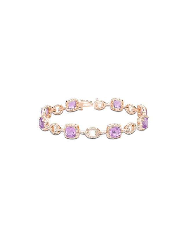 Bracelet améthystes rose