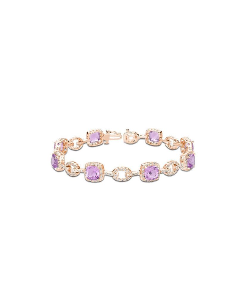 Bracelet améthystes rose