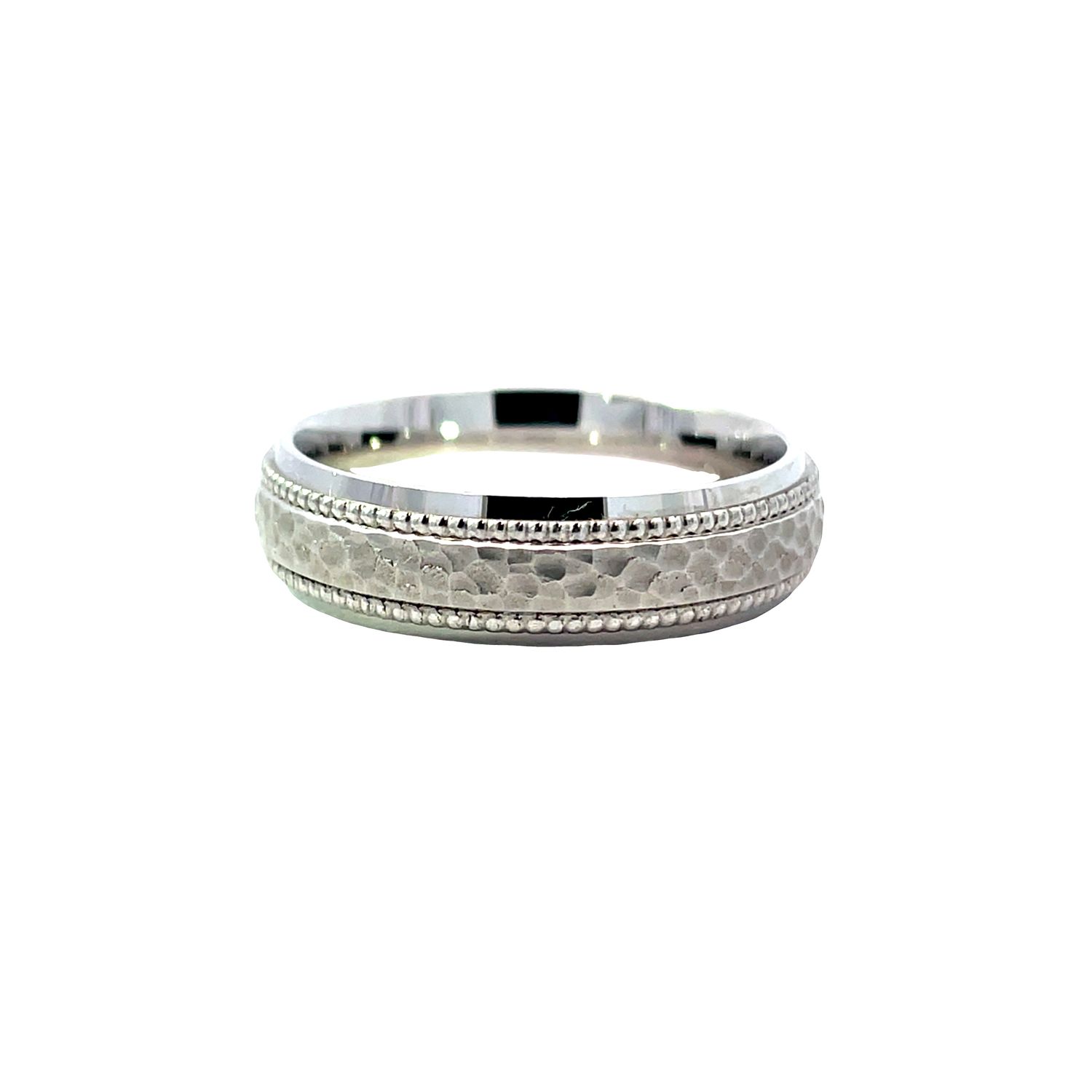 Hammered wedding band