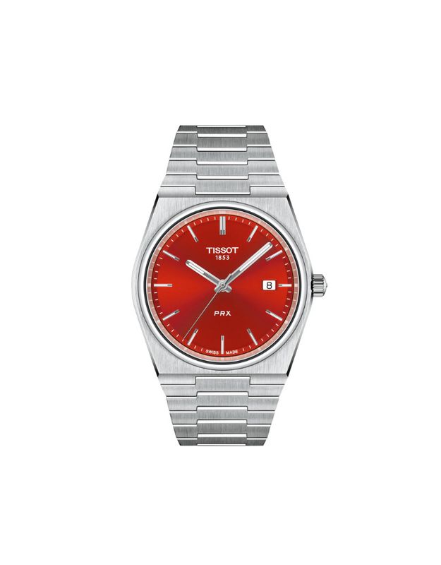 Tissot PRX fond rouge