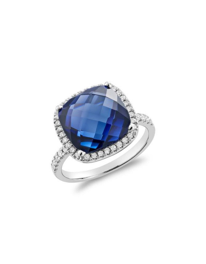 Diamond cocktail ring, Pierres précieusess: Saphir cree Created sapphire