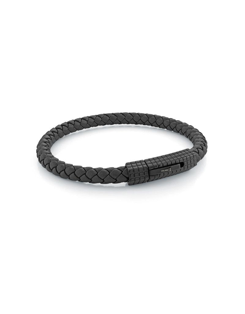 Italgem stainless steel bracelet, Couleur: Noir, Taille: 7.5 pouce
