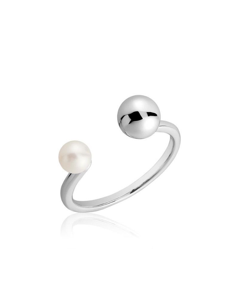 Pearl Ring, Couleur Or: Blanc White