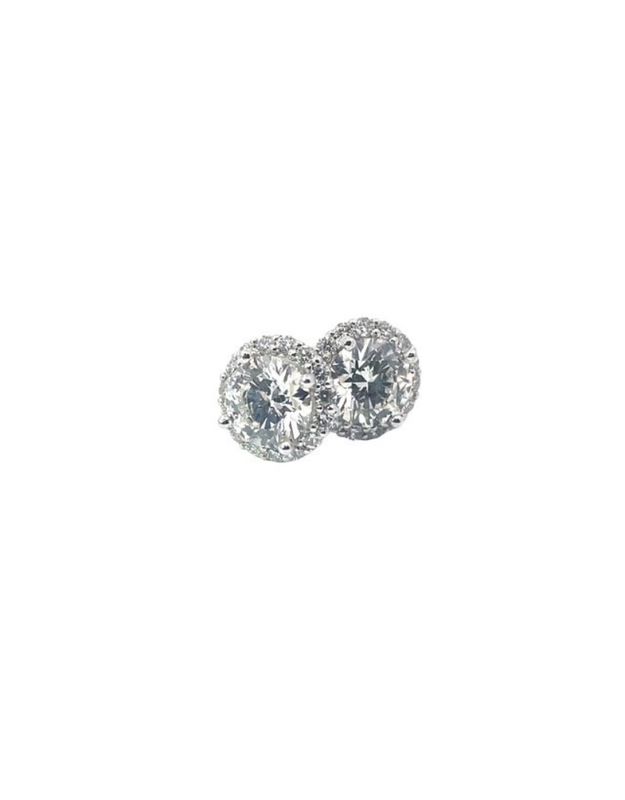 Boucle d'oreille Diamant Laboratoire Halo