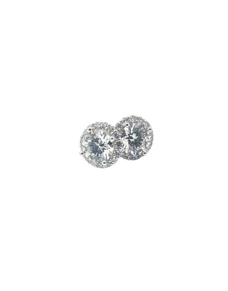 Labratory Diamond Halo studs