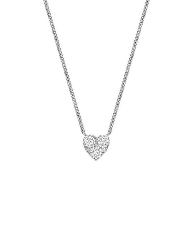 Chaine pendantif couer diamants