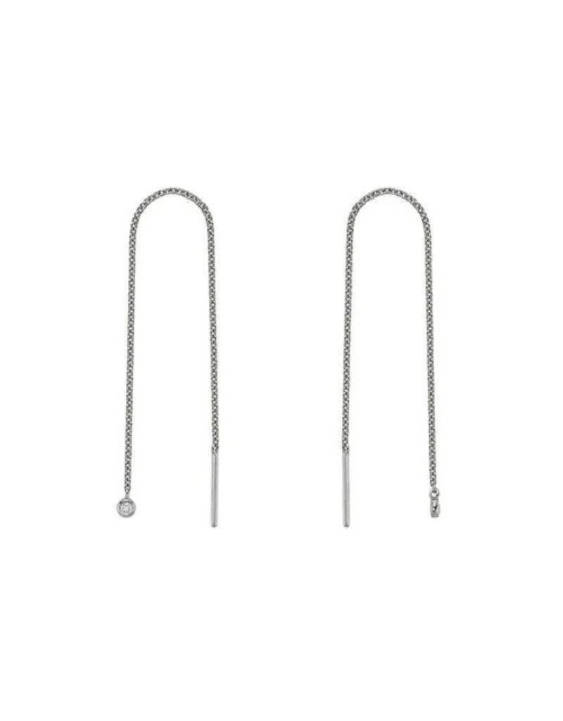 Boucle d'oreille chaine diamant