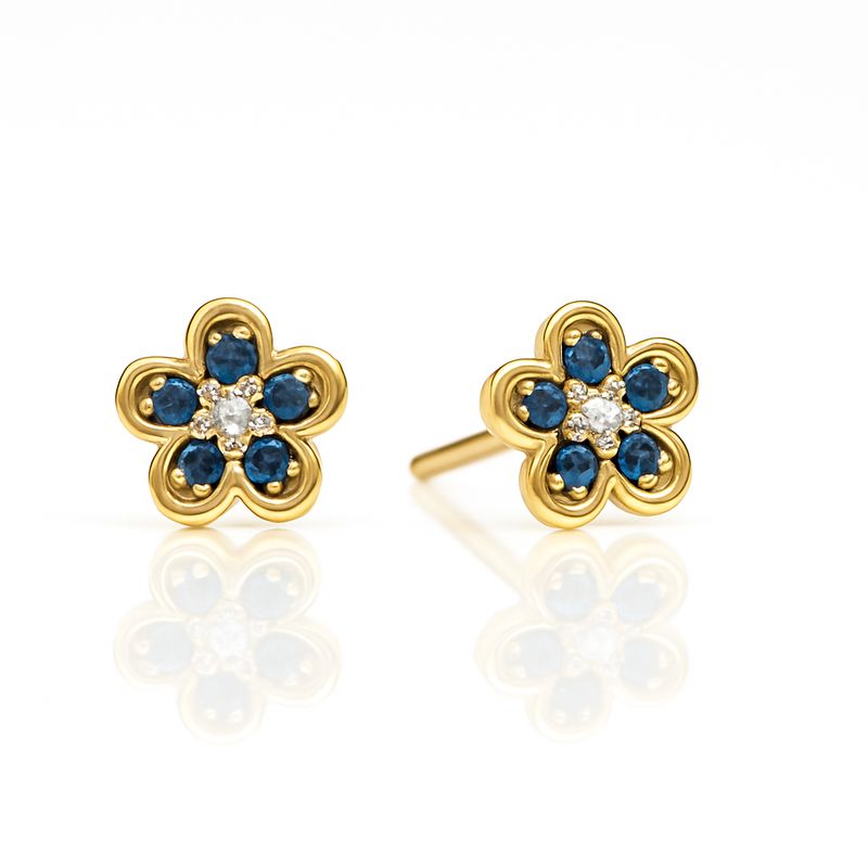Boucles d’oreilles clous fleur