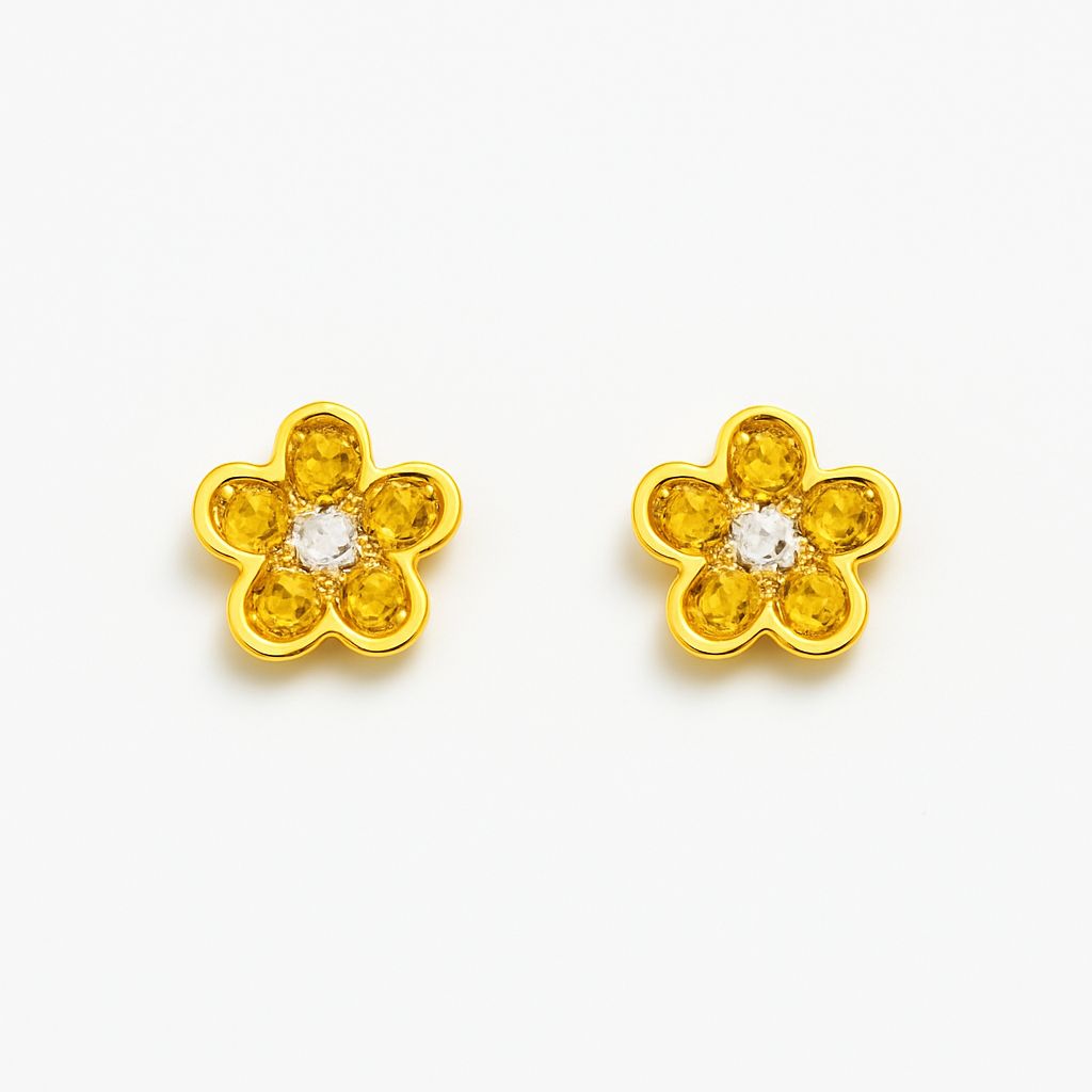 Children flower earrings
