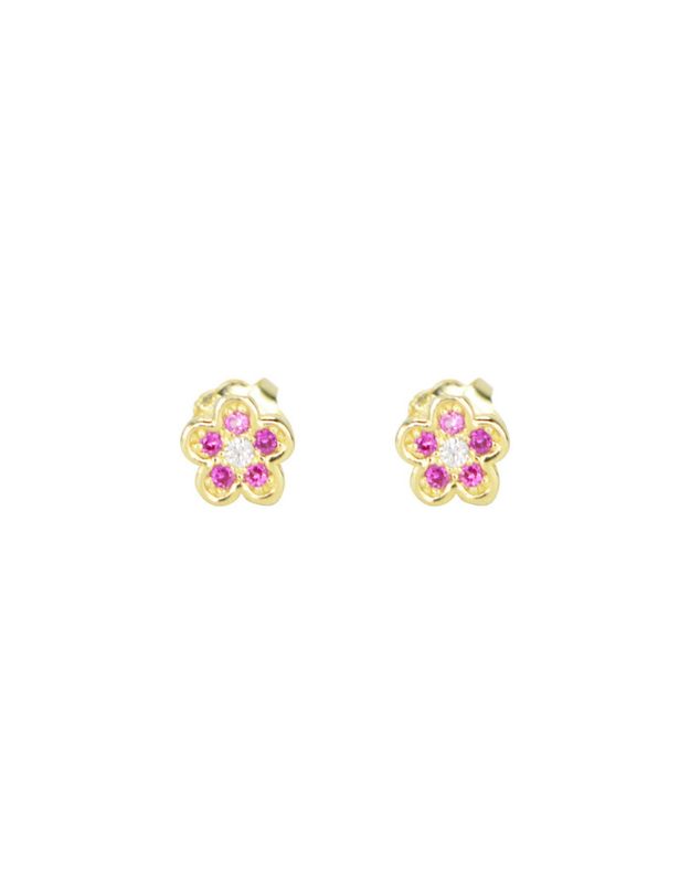 Boucles d'oreilles fleur fixes