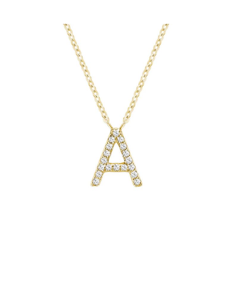 Initial diamond chain, Inital: A, Gold Colour: Jaune