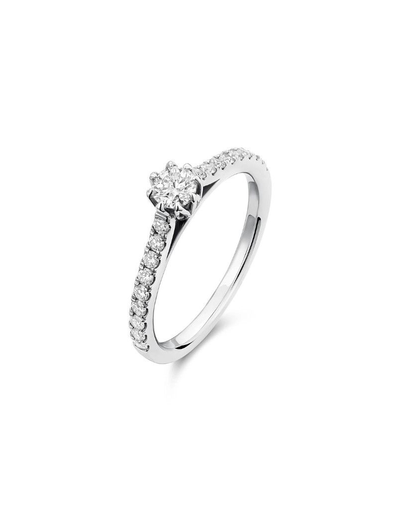 Bague fiançailles Bague fiançailles, Couleur: Blanc White, Poids diamants: 0.50ct